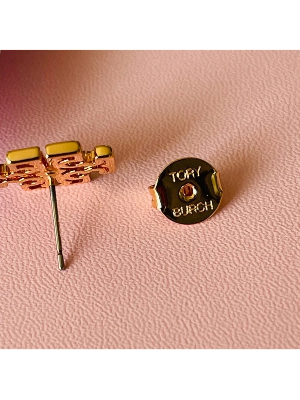 Tory Burch Gold Logo Stud Earrings